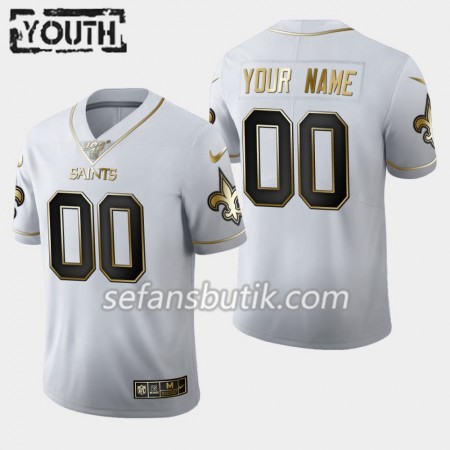 New Orleans Saints Tröjor Custom Nike Vit Golden Edition 100th - Barn New Orleans Saints Tröjor Custom Nike Vit Golden Edition 100th - Barn